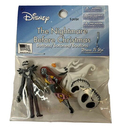 Disney The Nightmare Before Christmas 5 PC Buttons - Picture 1 of 1
